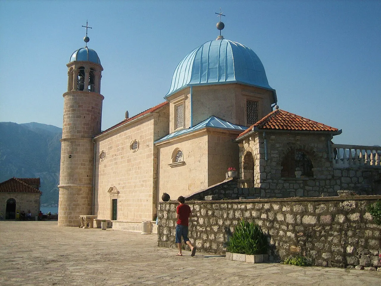 The island church of Our Lady of the Rocks in the Bay of Kotor off Perast