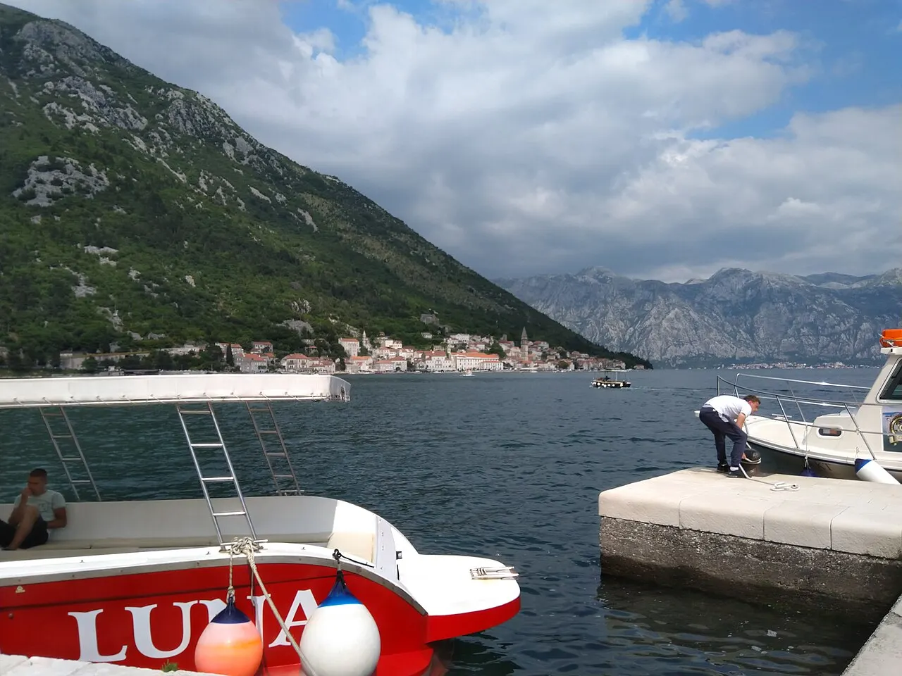 Our Lady of the Rocks island church off Perast in the Bay of Kotor